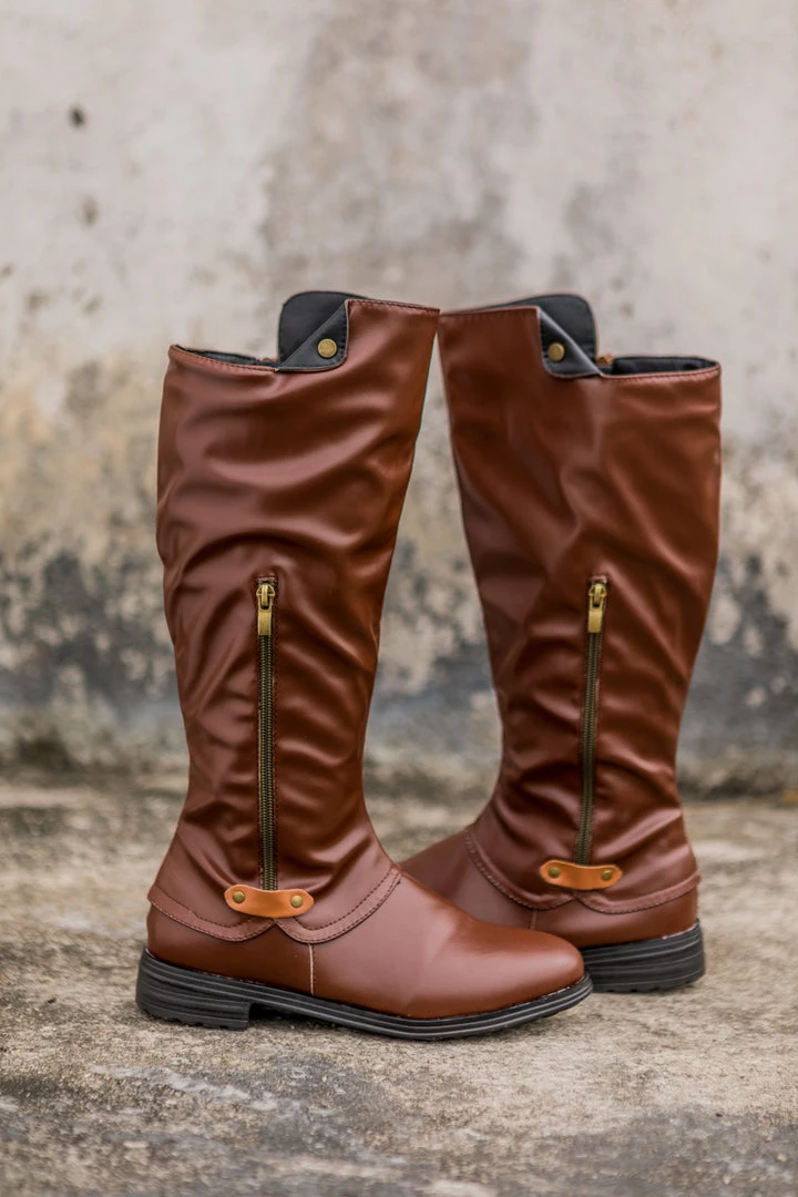 AL En Bloom | Side-Pocket Slouchy Long Boot - Brown 3 AL En Bloom | Side-Pocket Slouchy Long Boot - Brown