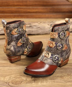 RXD SOFFIA | Genuine Leather Tri-Strap Font Zip Ankle Boots NEW ARRIVALS