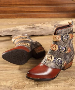 RXD SOFFIA | Genuine Leather Tri-Strap Font Zip Ankle Boots NEW ARRIVALS