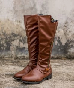 AL En Bloom | Side-Pocket Slouchy Long Boot - Brown 11 AL En Bloom | Side-Pocket Slouchy Long Boot - Brown