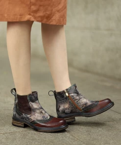 Shoes SOFFIA | Genuine Leather Classic Old School Chelsea Booties Flat Boots