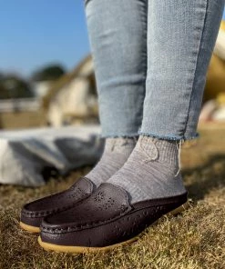 ATC Laser Cut Out Mules Loafers - Women