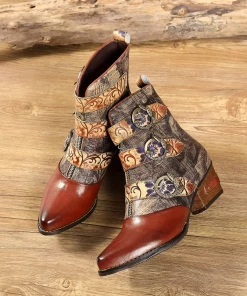 RXD SOFFIA | Genuine Leather Tri-Strap Font Zip Ankle Boots NEW ARRIVALS