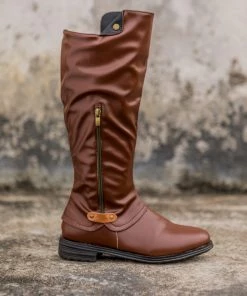 AL En Bloom | Side-Pocket Slouchy Long Boot - Brown 12 AL En Bloom | Side-Pocket Slouchy Long Boot - Brown
