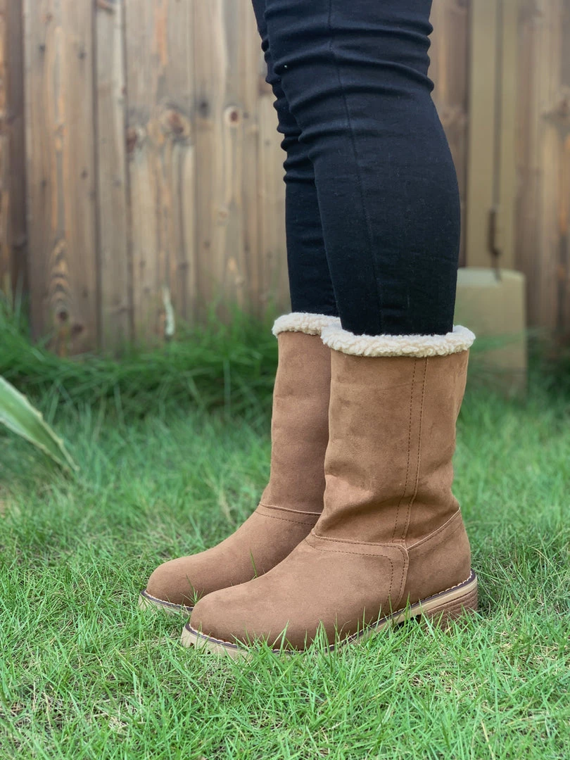 YL En Bloom | Brown Plush-Lined Fold-Over Boot New In Shoes 5 YL En Bloom | Brown Plush-Lined Fold-Over Boot New In Shoes