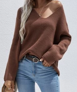 MY Smaibulun | Brown Marjorie V-neck Knit Sweater New In Clothing 11 MY Smaibulun | Brown Marjorie V-neck Knit Sweater New In Clothing