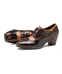 New In Shoes Soffia | Genuine Leather Embossed Block Brogue-Detail Heel Oxford Shoes 13 New In Shoes Soffia | Genuine Leather Embossed Block Brogue-Detail Heel Oxford Shoes