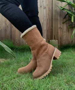YL En Bloom | Brown Plush-Lined Fold-Over Boot New In Shoes 15 YL En Bloom | Brown Plush-Lined Fold-Over Boot New In Shoes