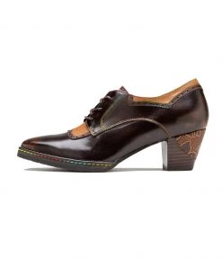 SOFFIA | Genuine Leather Blossom Embossed Back Heel Oxford Shoes 17 SOFFIA | Genuine Leather Blossom Embossed Back Heel Oxford Shoes