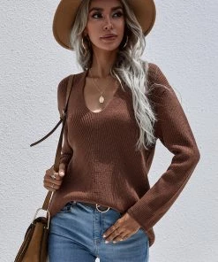 MY Smaibulun | Brown Marjorie V-neck Knit Sweater New In Clothing 13 MY Smaibulun | Brown Marjorie V-neck Knit Sweater New In Clothing