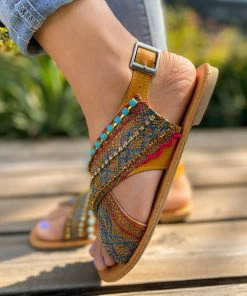 YL Bohemia Lace Detailed Akola Sandals - EN BLOOM