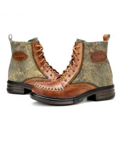 New In Shoes SOFFIA | Zip Trim Stitch Detailed Head Genuine Leather Ankle Combat Boots