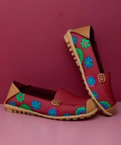 ATC Floral Print-Accent Leather Loafers - MAMA LOVE 33 ATC Floral Print-Accent Leather Loafers - MAMA LOVE