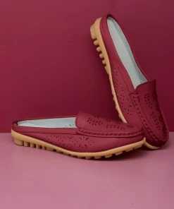 ATC Laser Cut Out Mules Loafers - Women