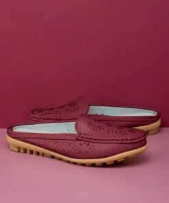 ATC Laser Cut Out Mules Loafers - Women