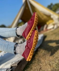 ATC Side Tie Laser Cut Round-Toe Loafers - MAMA LOVE