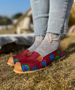 ATC Floral Print-Accent Leather Loafers - MAMA LOVE 31 ATC Floral Print-Accent Leather Loafers - MAMA LOVE