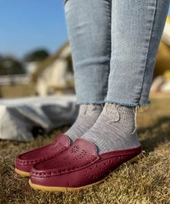 ATC Laser Cut Out Mules Loafers - Women