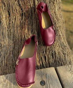 ATC Side Metallic Trim Leather Loafers - MAMA LOVE Shop Loafer