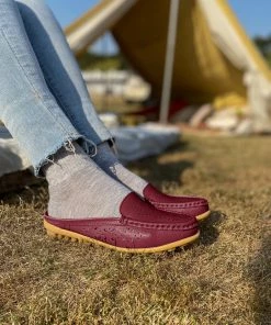 ATC Laser Cut Out Mules Loafers - Women