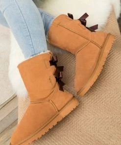 XH New In Shoes SMAIBULUN UGG™ | Back Ribbon Double-Bow Suede Boots
