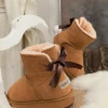 XH New In Shoes SMAIBULUN UGG™ | Classic Ribbon Bow-Back Faux Fur-Lined Suede Boots