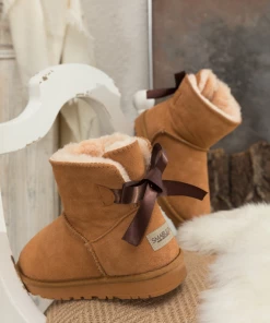 XH New In Shoes SMAIBULUN UGG™ | Classic Ribbon Bow-Back Faux Fur-Lined Suede Boots