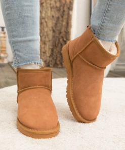 XH New In Shoes SMAIBULUN UGG⢠| Faux Fur-Lined Suede Low Boots