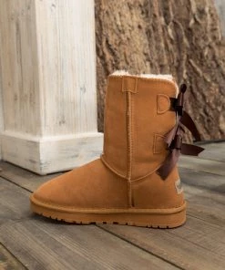 XH New In Shoes SMAIBULUN UGG™ | Back Ribbon Double-Bow Suede Boots