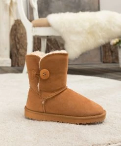 XH New In Shoes SMAIBULUN UGG™ | Faux Fur-Lined Classic Side Button Boots