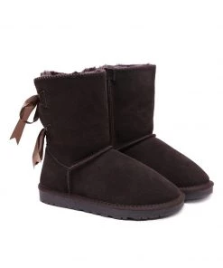 XH SMAIBULUN UGG™ | Ribbon Back Double-Bow Suede Boots New In Shoes