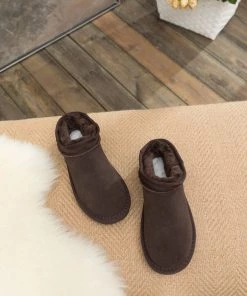 XH New In Shoes SMAIBULUN UGG™ | Fur-Lined Suede Low Slipper Boots