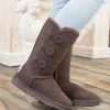 XH New In Shoes SMAIBULUN UGG™ | Side Button Faux Fur-Lined Leather Suede Boots