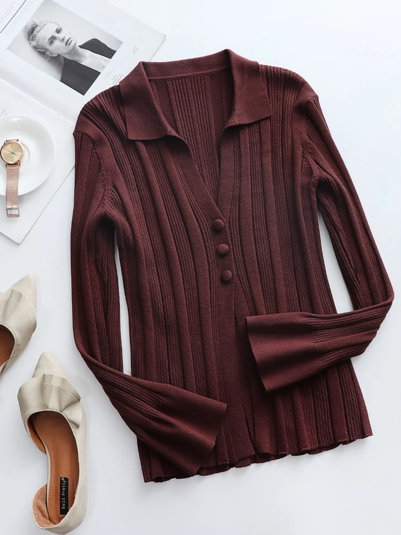 MY NEW ARRIVALS Smaibulun | TAMIA Bell Cuff Knit Shirt Jacket - Chocolate 1 MY NEW ARRIVALS Smaibulun | TAMIA Bell Cuff Knit Shirt Jacket - Chocolate