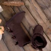 XH SMAIBULUN UGG™ | Triple Back-Bow Chocolate Leather Suede Boots New In Shoes