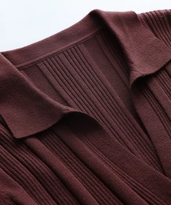 MY NEW ARRIVALS Smaibulun | TAMIA Bell Cuff Knit Shirt Jacket - Chocolate 7 MY NEW ARRIVALS Smaibulun | TAMIA Bell Cuff Knit Shirt Jacket - Chocolate