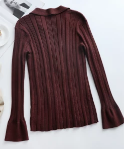 MY NEW ARRIVALS Smaibulun | TAMIA Bell Cuff Knit Shirt Jacket - Chocolate 8 MY NEW ARRIVALS Smaibulun | TAMIA Bell Cuff Knit Shirt Jacket - Chocolate
