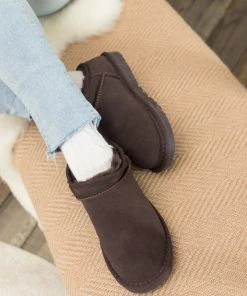 XH New In Shoes SMAIBULUN UGG™ | Fur-Lined Suede Low Slipper Boots