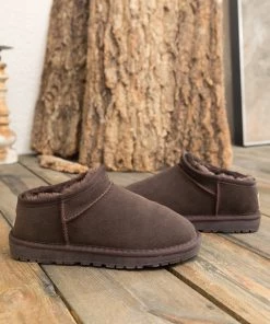 XH New In Shoes SMAIBULUN UGG™ | Fur-Lined Suede Low Slipper Boots