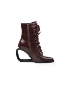 Jady Rose New In Shoes JadyRose | Elevator Wedge-Heel Shoelace Chocolate Leather Boot 12 Jady Rose New In Shoes JadyRose | Elevator Wedge-Heel Shoelace Chocolate Leather Boot