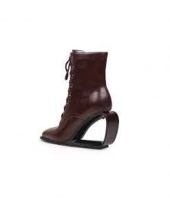 Jady Rose New In Shoes JadyRose | Elevator Wedge-Heel Shoelace Chocolate Leather Boot 14 Jady Rose New In Shoes JadyRose | Elevator Wedge-Heel Shoelace Chocolate Leather Boot