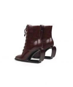 Jady Rose New In Shoes JadyRose | Elevator Wedge-Heel Shoelace Chocolate Leather Boot 15 Jady Rose New In Shoes JadyRose | Elevator Wedge-Heel Shoelace Chocolate Leather Boot