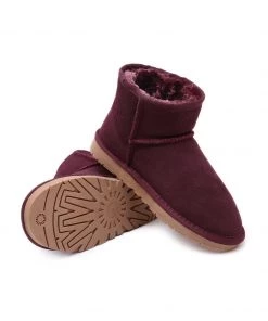 XH New In Shoes SMAIBULUN UGG™ | Faux Fur-Lined Genuine Suede Low Boot