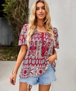 DY New In Clothing DOMO BOHO TOP - CLARET 7 DY New In Clothing DOMO BOHO TOP - CLARET