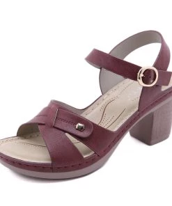 Single Metal Stud Cross Upper Heel Sandals - SIKETU New In Shoes