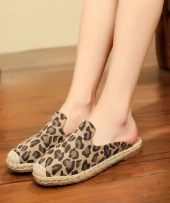 TC Leopard Jade Mules Espadrilles - Cactus Rose New In Shoes