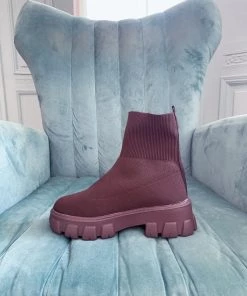 YL En Bloom | Coffee Ugly Sole Sock Boots