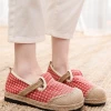 TC Cactus Rose | Gypsophila Print Linen Espadrilles - Coral