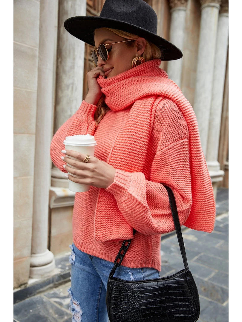 QDYH New In Clothing Smaibulun | Puff Sleeve Scarf Sweater 2 QDYH New In Clothing Smaibulun | Puff Sleeve Scarf Sweater