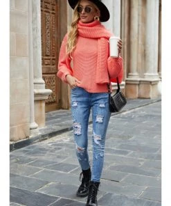 QDYH New In Clothing Smaibulun | Puff Sleeve Scarf Sweater 16 QDYH New In Clothing Smaibulun | Puff Sleeve Scarf Sweater